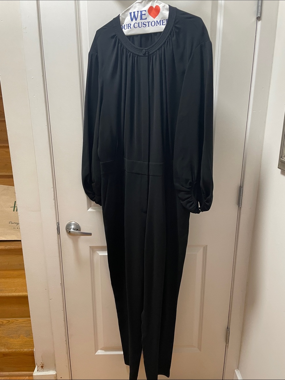 Lafayette 148 New York Black Long-Sleeve Jumpsuit